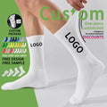 CUSTOM Unisex Embroidered Tennis Athletic logo Running Ankle Crew Oem Designer Compression Cotton Custom Men's Sports Socks