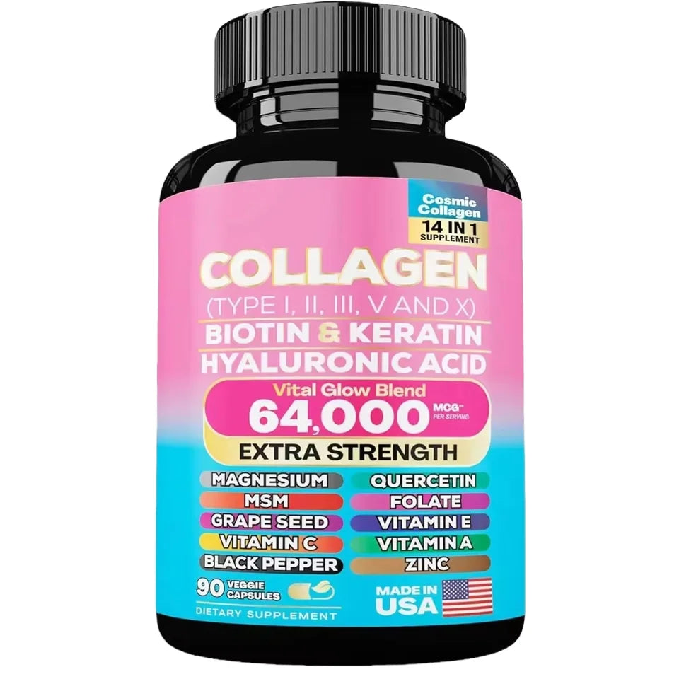 Private Label Collagen Capsules Type 1 & 3 for Hair Skin Nails & Joints Skin Lighten Vitamin Herbal Supplements