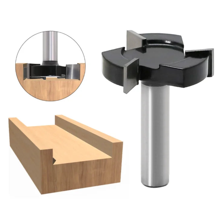 L-N204 CNC Spoil Board Surfacing Router Bits 1/2 Inch 12mm Shank 3 Flute Cutting Diameter Slab Flattening Router Bit Planing Bit