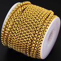 Titanium Steel square Pearl Chain Vacuum Furnace Internal Plating Gold Fashion DIY Jewelry Design Accessories