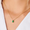 Trendy Necklace Stainless Steel Jewelry 18K Gold Plated Zodiac Birthstone Pendant Necklace Clavicle Jewelry Chain Necklace