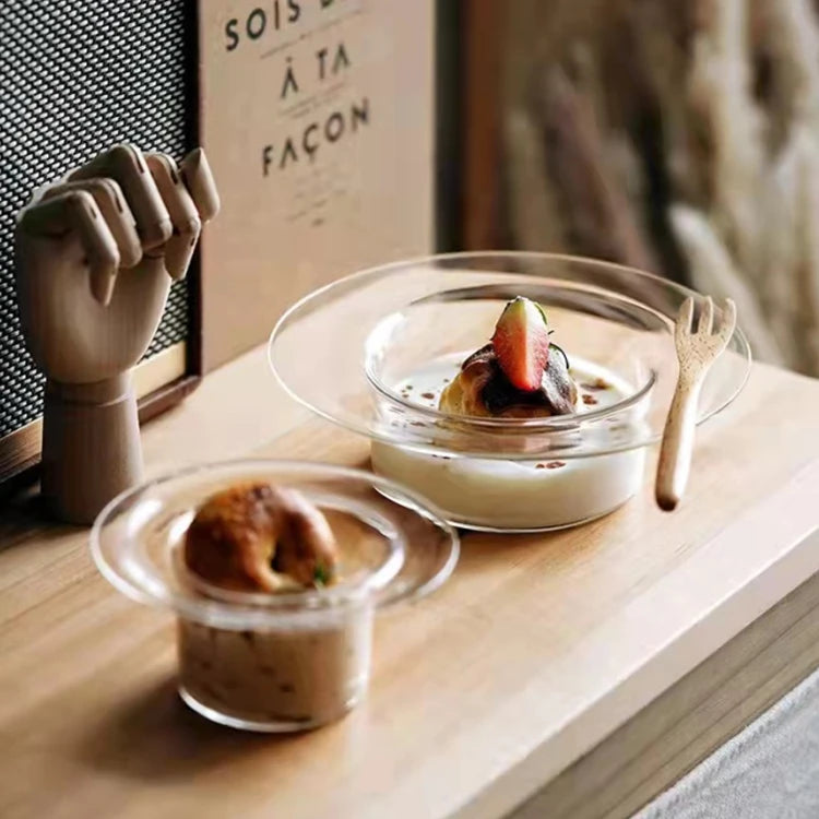 Wholesale Cheap Price Modern Multifunctional Dessert Yogurt Dinner Fruit Glass Bowl Plate