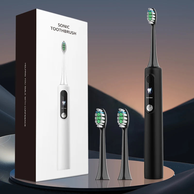 Customization Private Label USB Rechargeable IPX7 Waterproof Whitening Teeth Sonic Smart  Automatic Electric Toothbrush