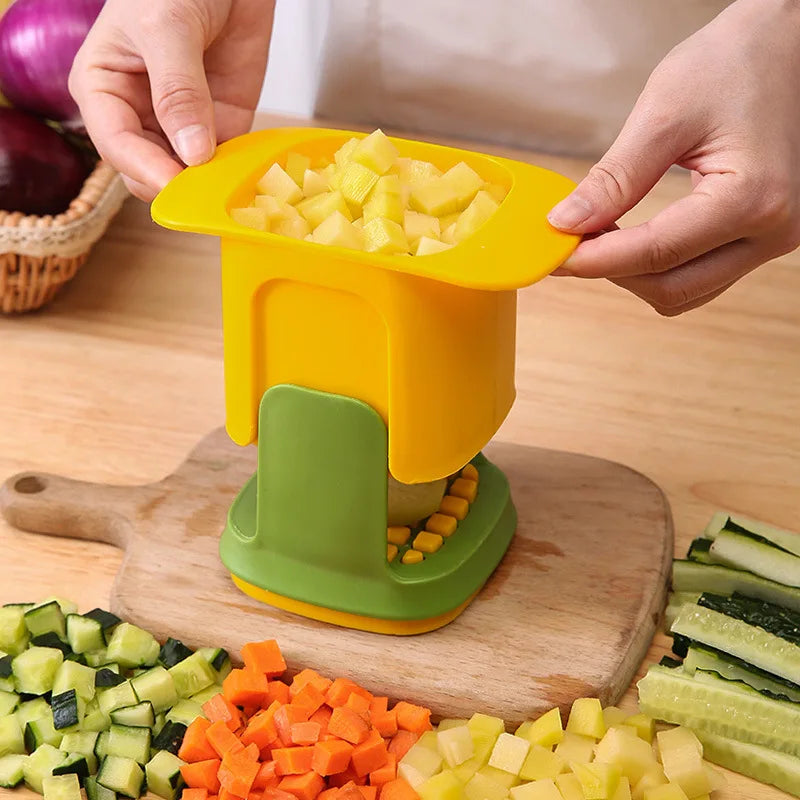 Wholesale New Style 2 in 1 Kitchen Potato Dicer Multifunctional Household Handle Fruit Vegetable Cutter Dicer Chopper