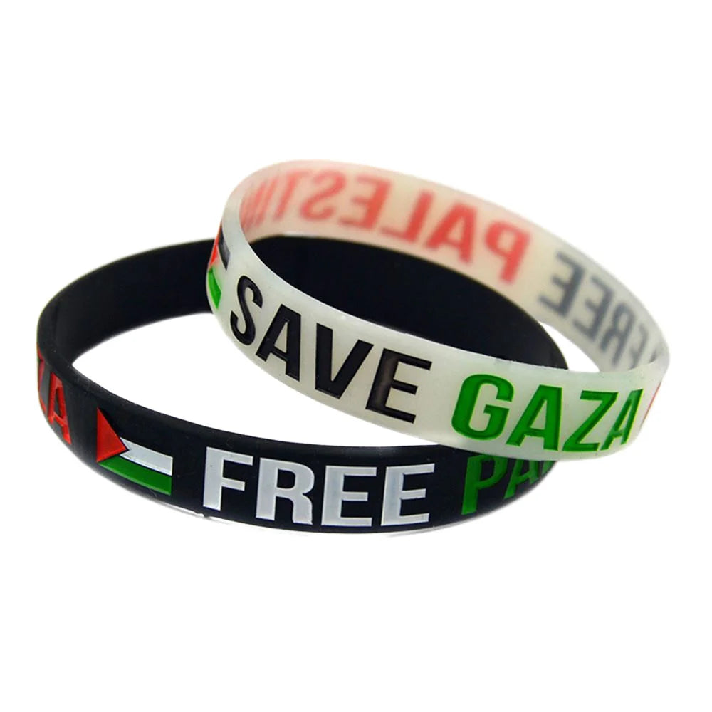 BM Custom Fashion Silicone Wristband Palestine Bracelets for Promotional Use