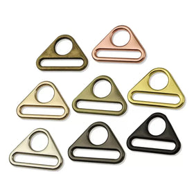 Stock Supply 32mm 1.25inch Shiny Silver Shiny Gold Gunmetal Matte Black Triangle Zinc Alloy Leather Bag Buckle
