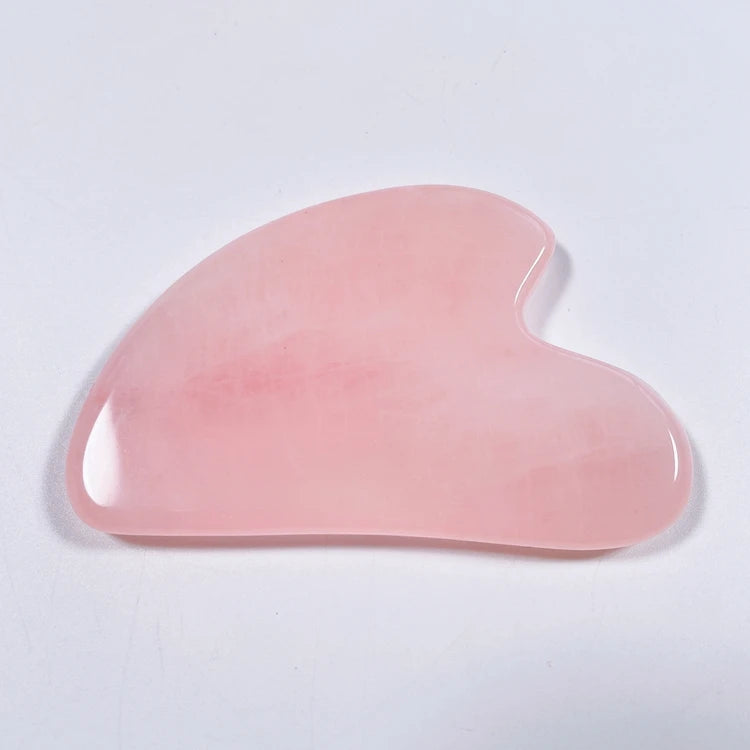 HZ Heart Shaped Gua Sha Guasha Board Rose Quartz Pink Jade Stone Scraping Massage Tool Gua Sha Board