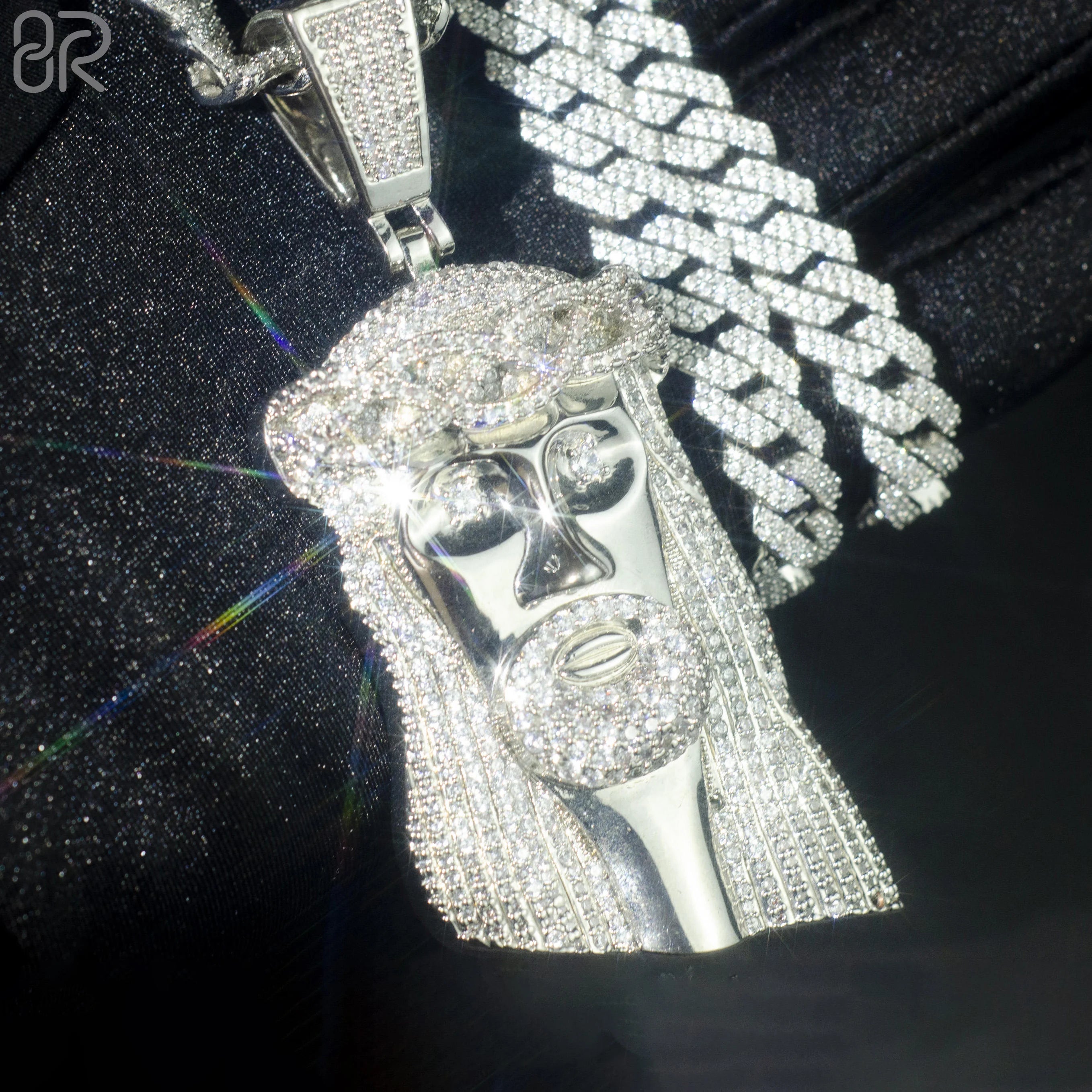 Jesus Profile Custom Pendant Moissanite Diamond Factory Wholesale 925 Sterling Silver Necklace Fine Jewelry