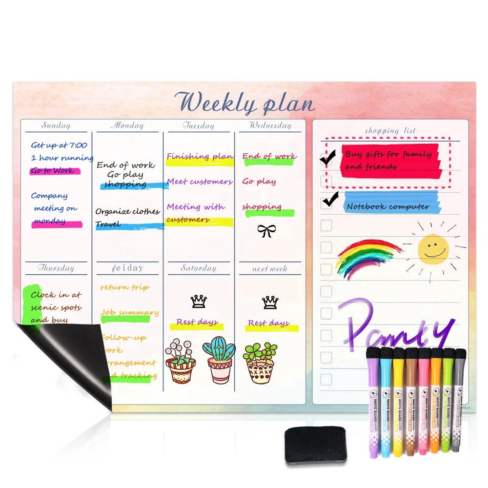 Household Can Be Customized Reusable Wall Magnetic PET Film White Board