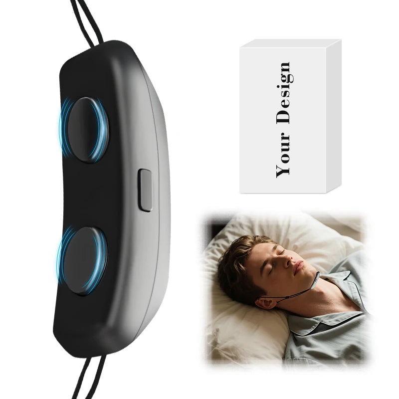 Portable Snoring Relief Device Smart Electric Sleep Device Pulse Anti-Snoring Device for Men Women Prevention Sleeping Aid