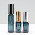 Wholesale 100pcs 10ml Square Dark Blue Gradient Color Empty Perfume Oil Bottles Screen Printing Pump Sprayer Cosmetic Glass
