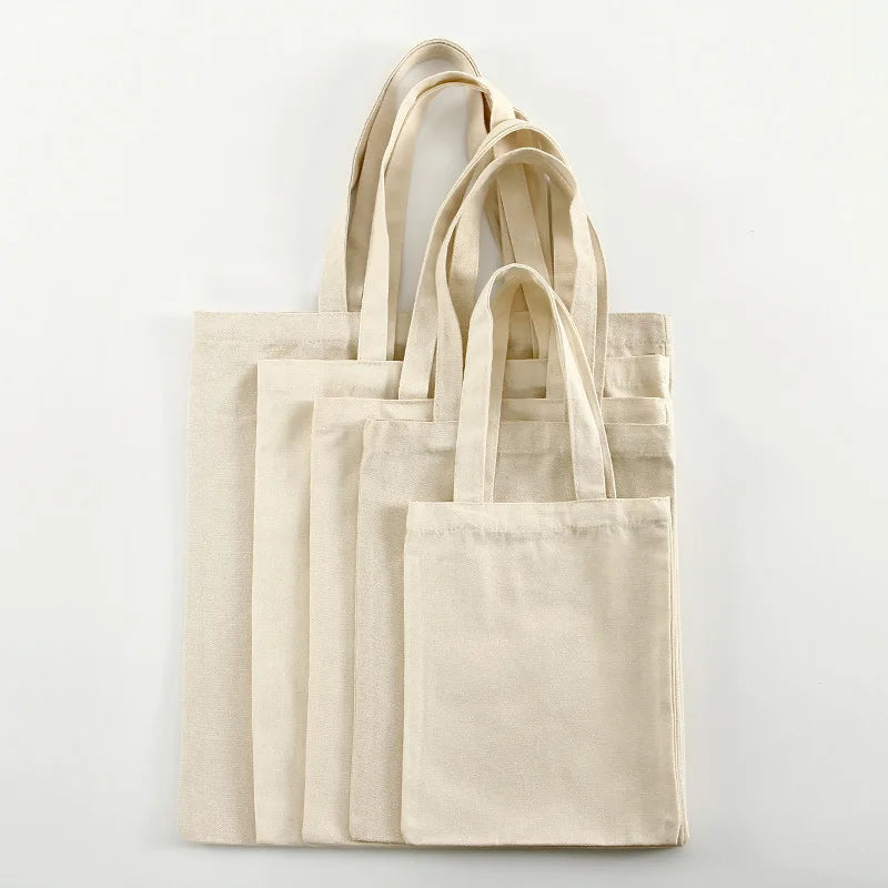 Blank Plain Custom Personalized  Print Logo Designer Cloth Embroidered Large Shopping Recycled Cotton Canvas Shopping Tote Bag