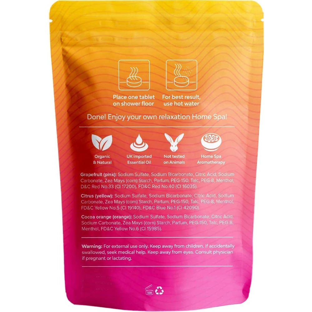 Aixin Private Label Natural Essential Oil Aromatherapy Organic Shower Steamer Tablets Set Bath Shower Tablets
