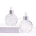 Light Bulb Shape Empty 30ml Transparent Glass Serum Dropper Bottles