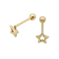 Elegant 9k Real Gold Hollow Star Stud Earring for Women Free Shipping Stylish Trendy Wedding Engagement Anniversary Party Gift