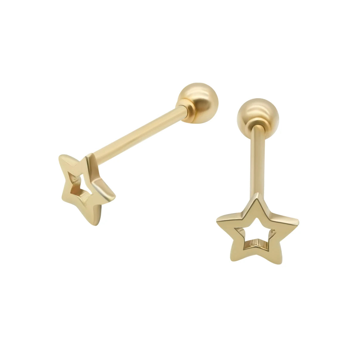 Elegant 9k Real Gold Hollow Star Stud Earring for Women Free Shipping Stylish Trendy Wedding Engagement Anniversary Party Gift