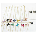 BMZ 2025 Good Quality Wholesale 17 Options butterfly Earring and Necklace New Gift Jewelry Christmas Jewelry Set