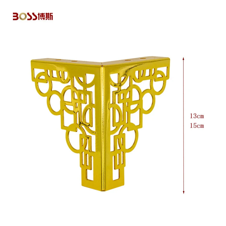 Hot Sale Customized Metal Sofa Chair Feet Flower-Design Furniture Leg Mat for Cabinets and Dining Tables 1pcs