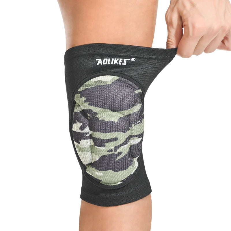 Aolikes Wholesale Volleyball Knee Pad Support Knitted Elastic Compressive Knee Guard Brace for Sports and Work Men and Women