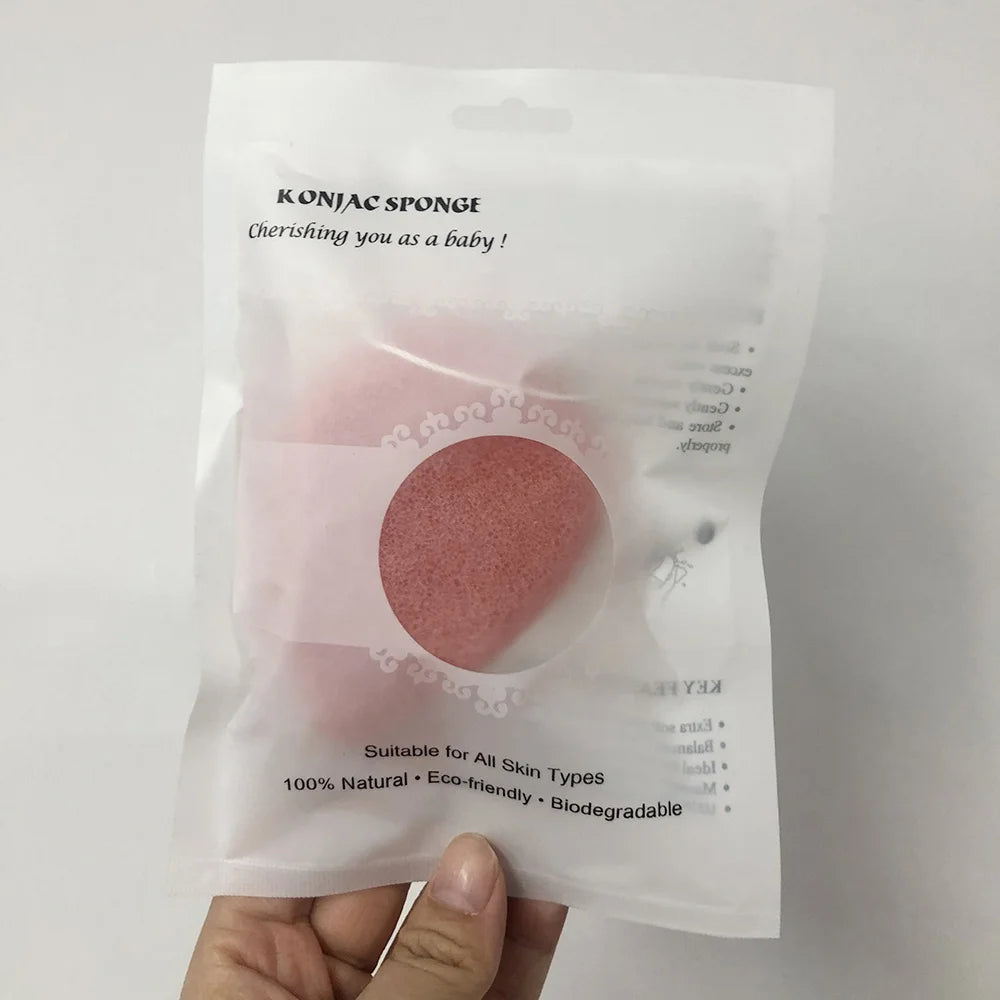 Water Drop Organic Konjac Facial Sponge Gentle Daily Exfoliation Eco-Friendly Super Soft Custom Logo Foundation Makeup Washable