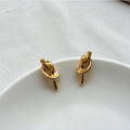 Vintage Creative Metal Knot Stud Earrings Minimalist Madewell Gold Knot Earrings Jewelry