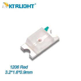 For RTS 1206 SMD LED Red 620-625nm 0.04W High Brightness 20mA Current 120 Viewing Angle LED Chip