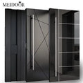 Residential Villa Cast Aluminum Entrance Main Doors Stainless Steel Front Entry Doors Security Exterior Pivot Doors MegaBDM