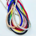 Factory Direct Shoe Accessory Crystal Motif Rhinestone Tube Rope with 6 Rows Diamond for Garments