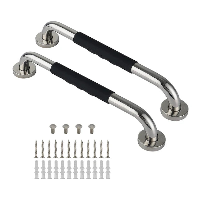 OEM Stainless Steel Anti Slip Rubber Grip Handle Injury Elderly Assist 16 Inch Shower Grab Bar