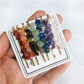 New Arrivals Fashion Natural Colorful Mixed Quartz Crystal Colorful Hair Clips Semi-Precious Stone Crafts