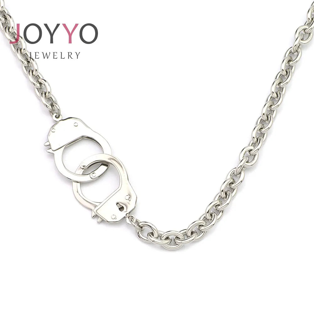 Unique Handcuffs Necklace Fashionable Clavicle Chain Exaggerated European and American Style Chains Stainless Steel