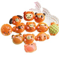 Cute Resin Cartoon Animal  Bear Bread Crafts Dollhouse Food Cake Decorations Cabochon DIY Scrapbooking for Phone Case Decor