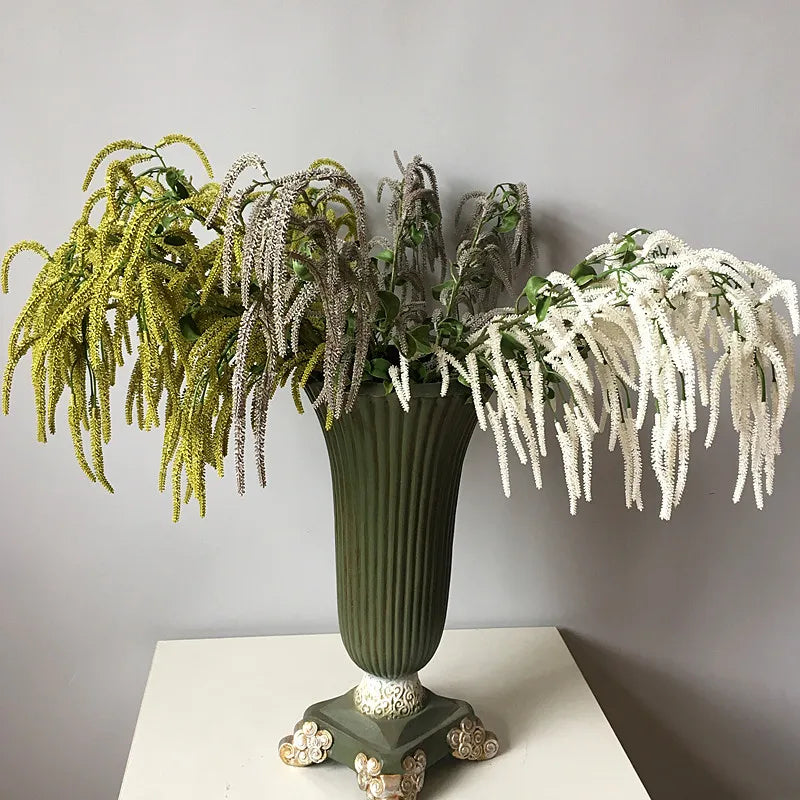 M-WF145 Hanging Indoor Home Faux Wisteria Green Fruit Flowers for Decoration Wedding Artificial Flowers
