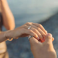 Customized Carved Valentine's Day Jewelry Couple Ring Men's and Women's Set Two Piece Love Titanium Promise Ring Wedding Ring