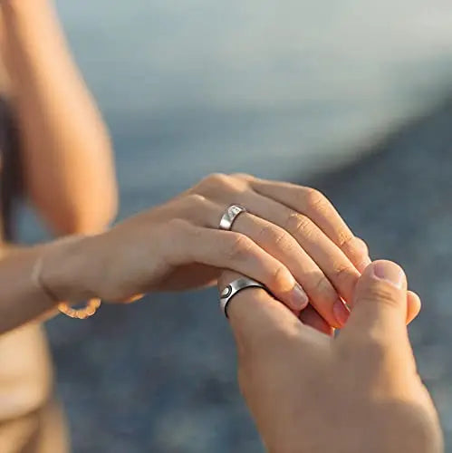 Customized Carved Valentine's Day Jewelry Couple Ring Men's and Women's Set Two Piece Love Titanium Promise Ring Wedding Ring