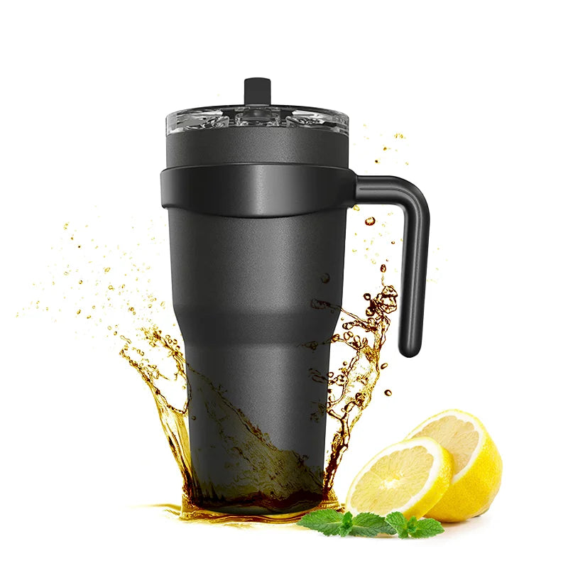 30oz Double Wall Vacuum Insulated Tumbler Cups Stainless Steel Coffee/Tea/ Beer Tumbler in Bulk With Lid and Straw