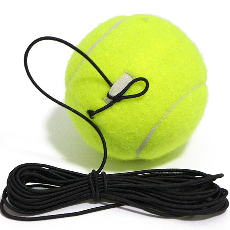 2.5 Inch Black Elastic Tennis Ball Outdoor Trainer with Rebound Practice Line for Training