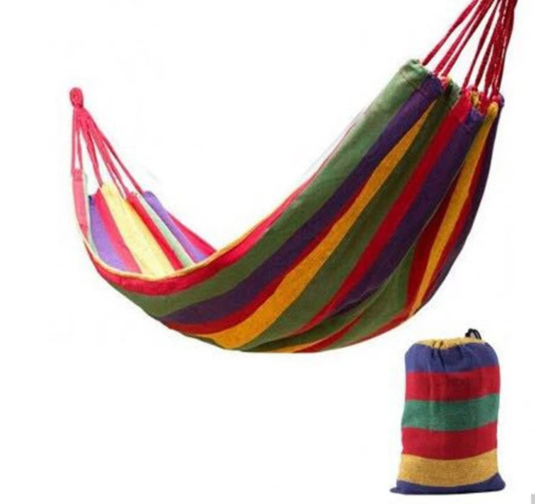 Wholesales Outdoor Portable Canvas Camping Hammock Folding Hammock With Carrying Bag