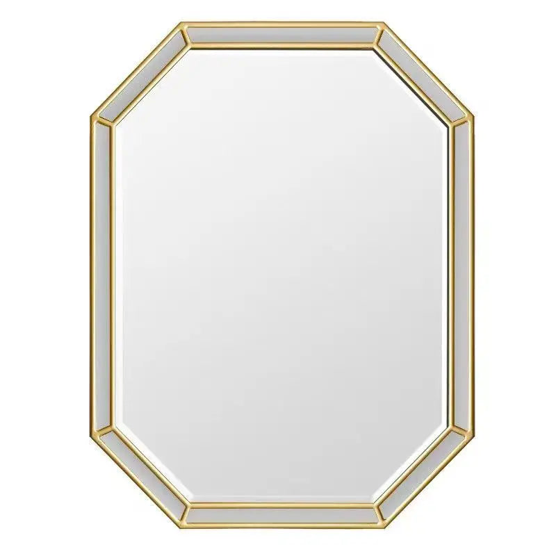 90X60cm Style American Retro Style Bathroom Creative Personalized Three-dimensional Custom Hotel Luxury Wall Hanging Mirror