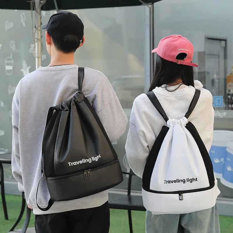 Hot Selling Customized Logo Durable Waterproof Polyester Drawstring Bag Unisex for Daily Use and Gym Outdoor Custom Printing