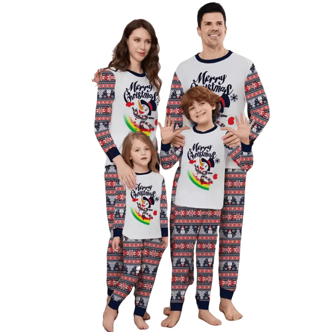 2025 Christmas Pajamas Set for Teen Parent & Child Printed Homewear Two Piece Sleepwear for Women