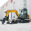 Mini Hydraulic Excavator with 2.5 Ton Capacities Eaton Bearings Pump Motor Bucket Attachments 1-Year Warranty