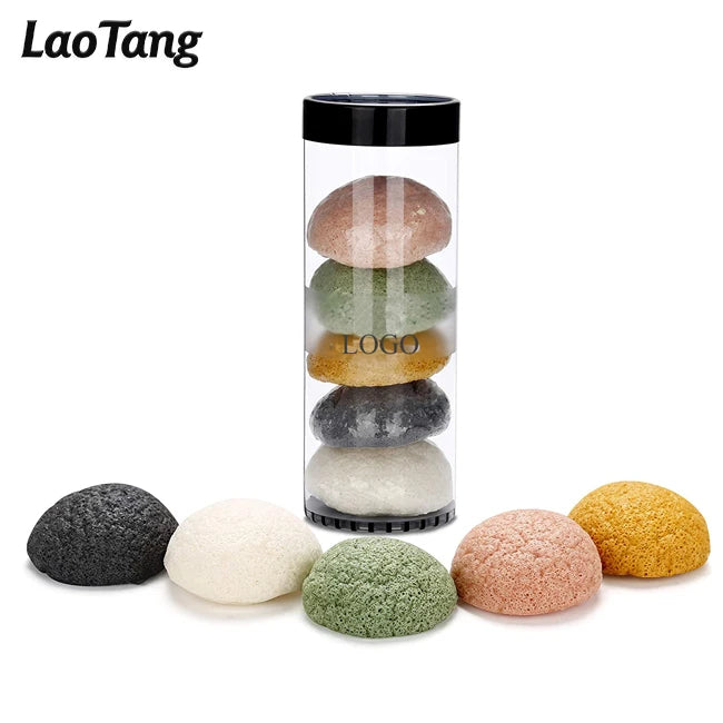 Activated Charcoal and Aloe Vera Natural Konjac Facial Sponges for Gentle Face Cleansing and Exfoliation