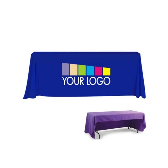 Full Color Custom Logos 5ft 6ft 8ft Different Shape Fitted Spandex Trade Business Campaign Meeting Sports Table Cover Cloth