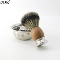 JDK 1pc Natural Walnut Shaving Brush Wood Handle Beard Care Soap Foaming Brush