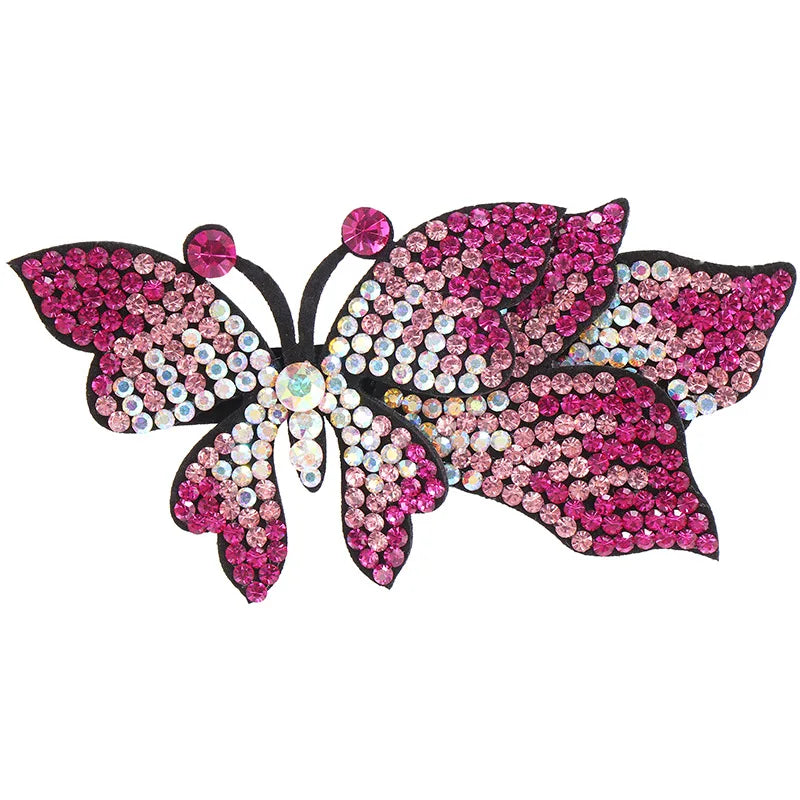 HX-234 Sparkling Crystal Hairpins for Women Glitter Rhinestone Hair Clips Butterfly Hair Pin Korean Accessories