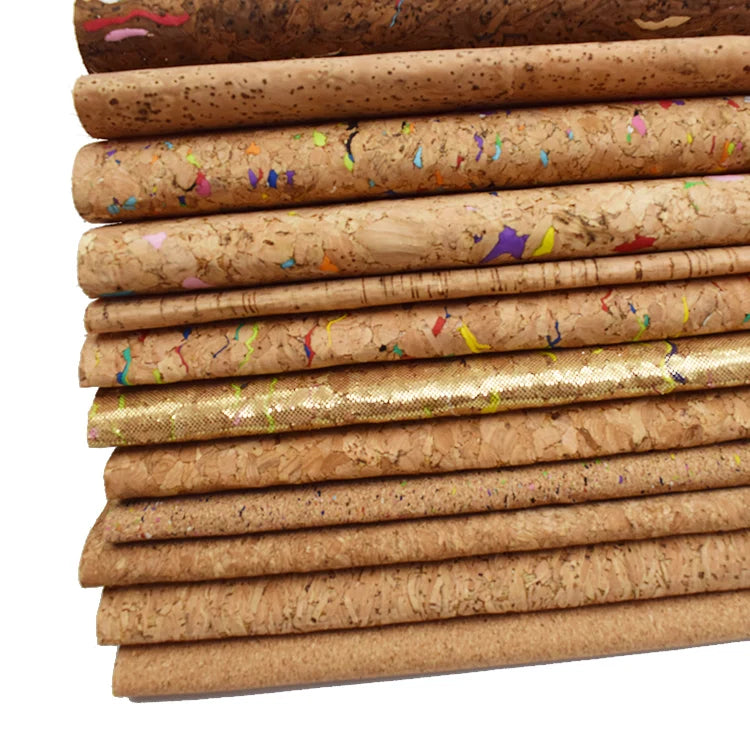 Vegan Leather Samples Wholesale Cork Sheet Material PU Upholstery