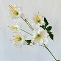 Hot Selling 3-Head Handmade Lily Artificial Flowers Home Mother's Day Thanksgiving Chinese New Year Back School Cheap Desktop