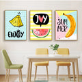 Cartoon Fruits Canvas Art Print Poster Unframed Picture Wall Kids Room Decor