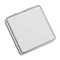 White Square Folding Blank Compact Mirror Custom Wrap Logo  encased faux leather Compact Mirror